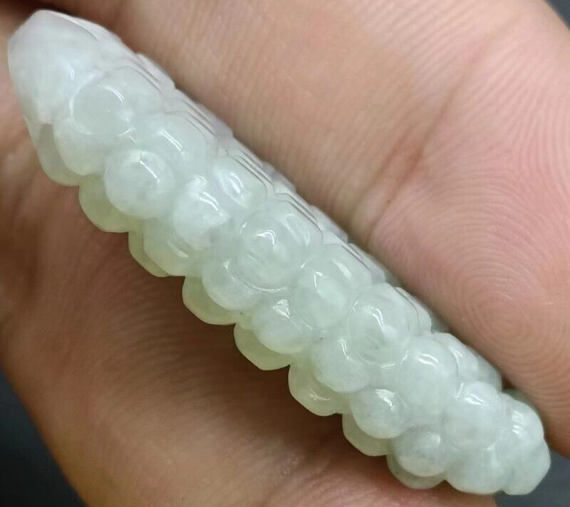 Certified Natural Light Green A Jade Jadeite Grape Pendant 百子千福