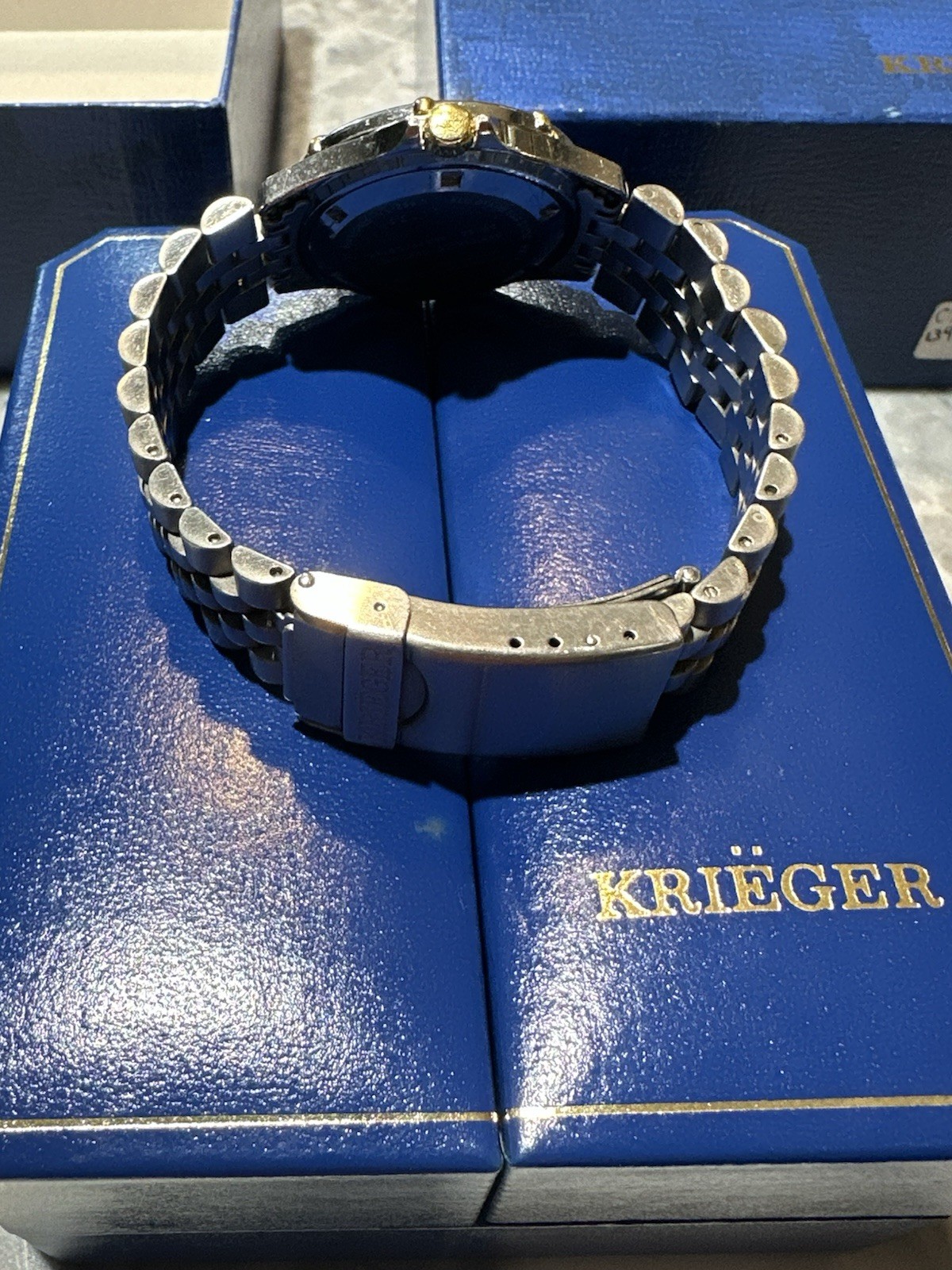 Krieger Vintage Watch “Tidal” High Tide Low Tide Black Dial Box & Papers Full!
