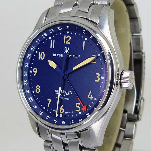 [B1R] Revue Thommen 6110004 Airspeed Automatic Blue Watch [s8m]