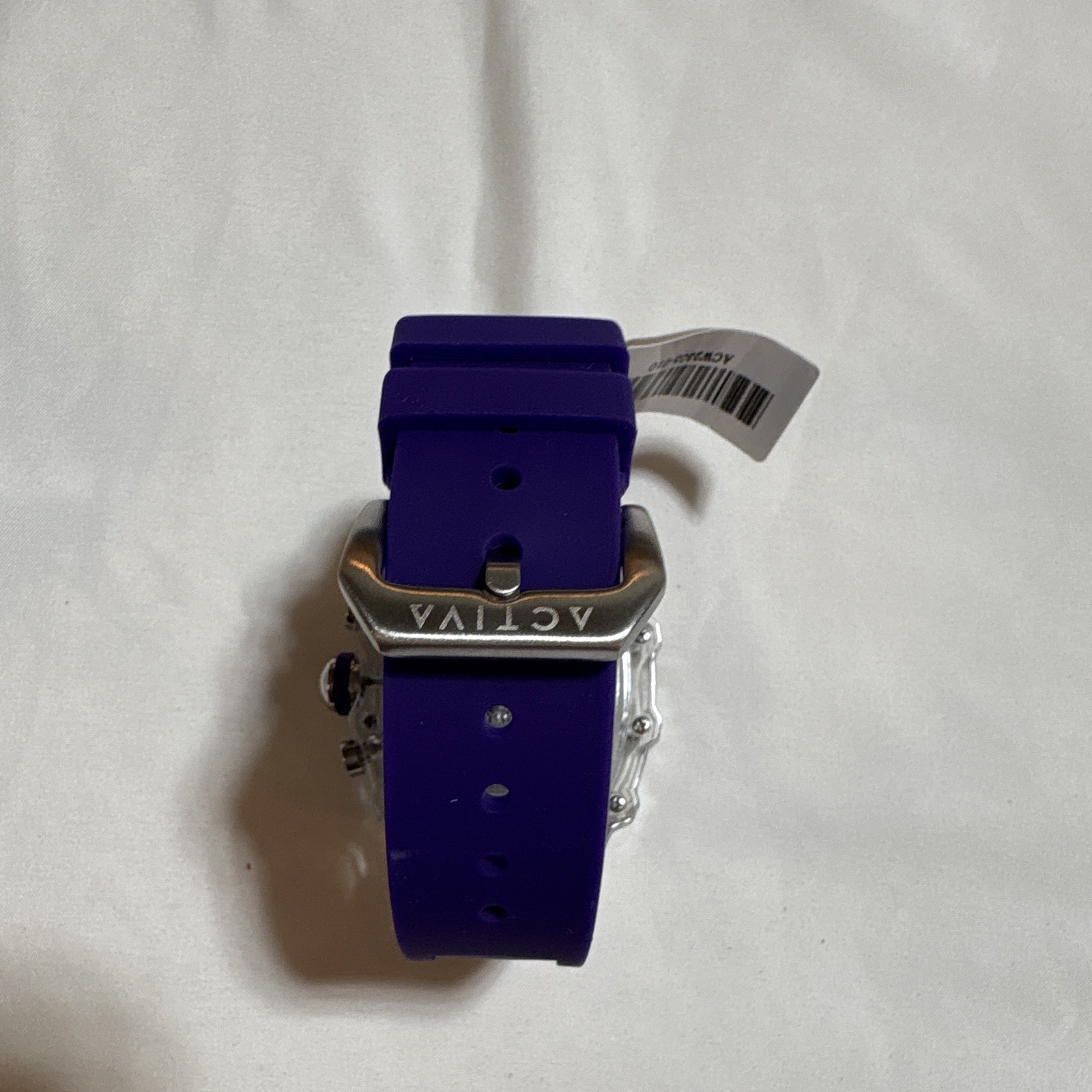 Activa ACW2305-010 Unisex 50mm Clear Resin Blue Silicone Multi-Function Watch