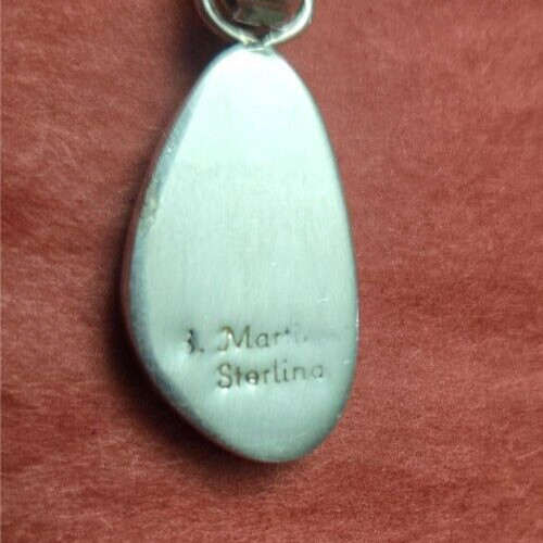Sheryl Martinez? Sterling Multicolored Opal? 1 1/4 x 1/2″ Pendant 3 Grams