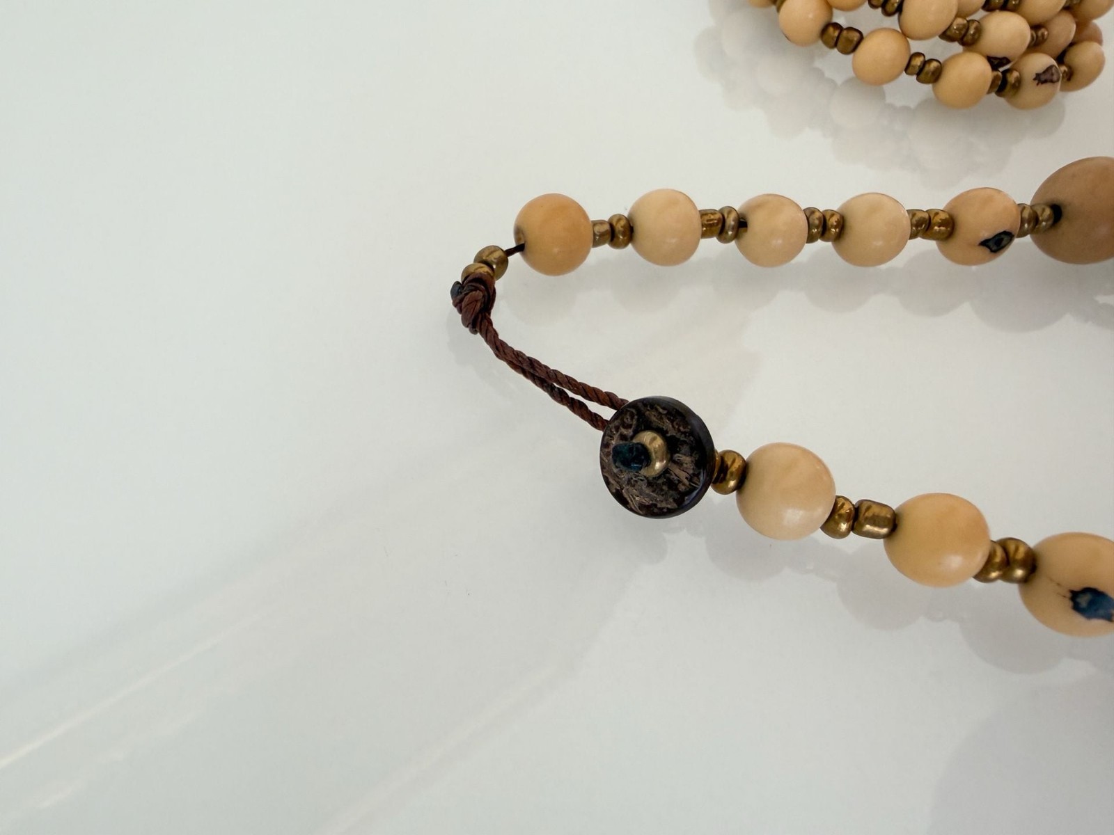 Boho Multi-Strand Tagua Seed Bead Necklace and Bracelet Set