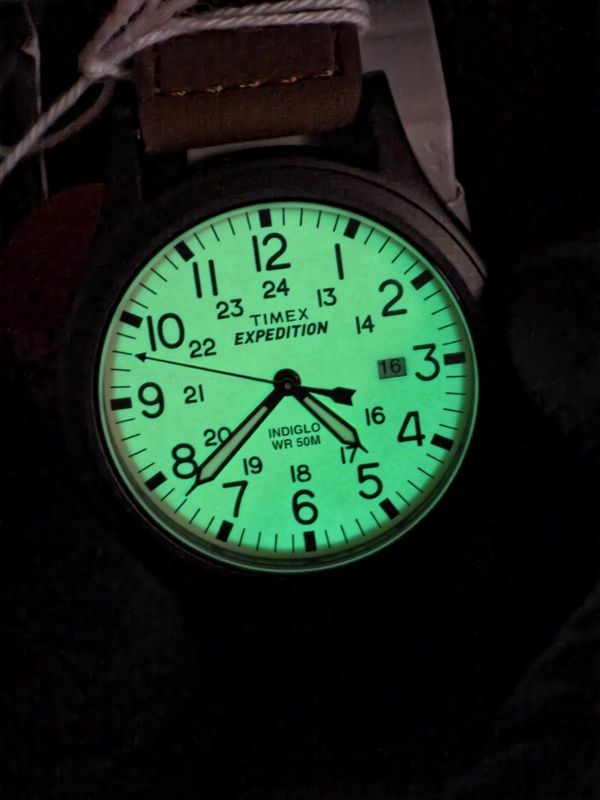 Timex Men’s T49963 Expedition Scout 40mm Leather Strap Watch