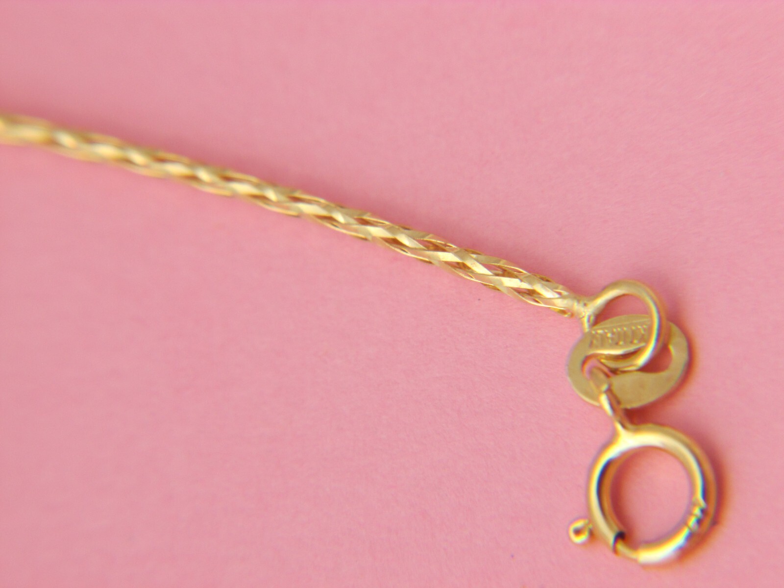 Real 10K Gold Omega Necklace Chain made in Italy