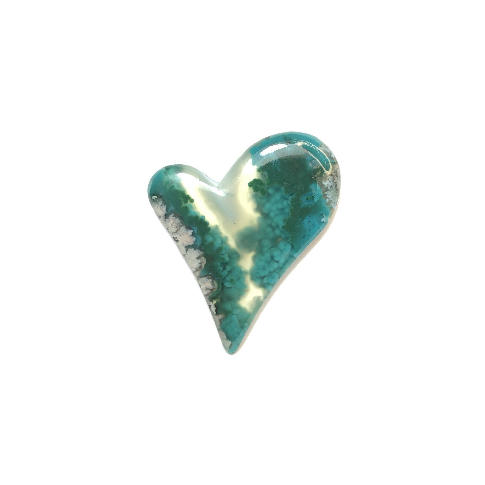 49 CT Museum Grade Gem Silica Chrysocolla Stalagmite Stalagtite Quartz Cabochon