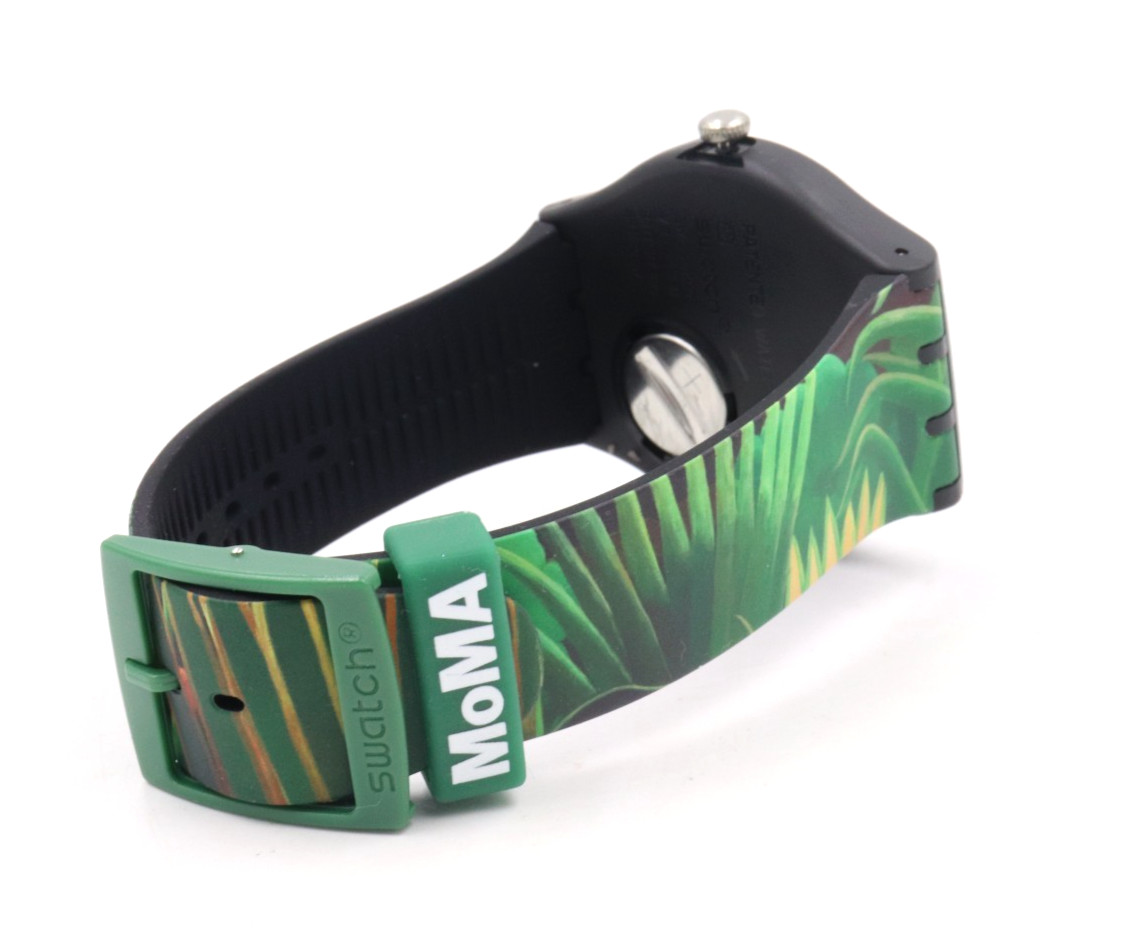 New Swiss Swatch Arts THE DREAM BY HENRI ROUSSEAU Silicone Watch 41mm SUOZ333