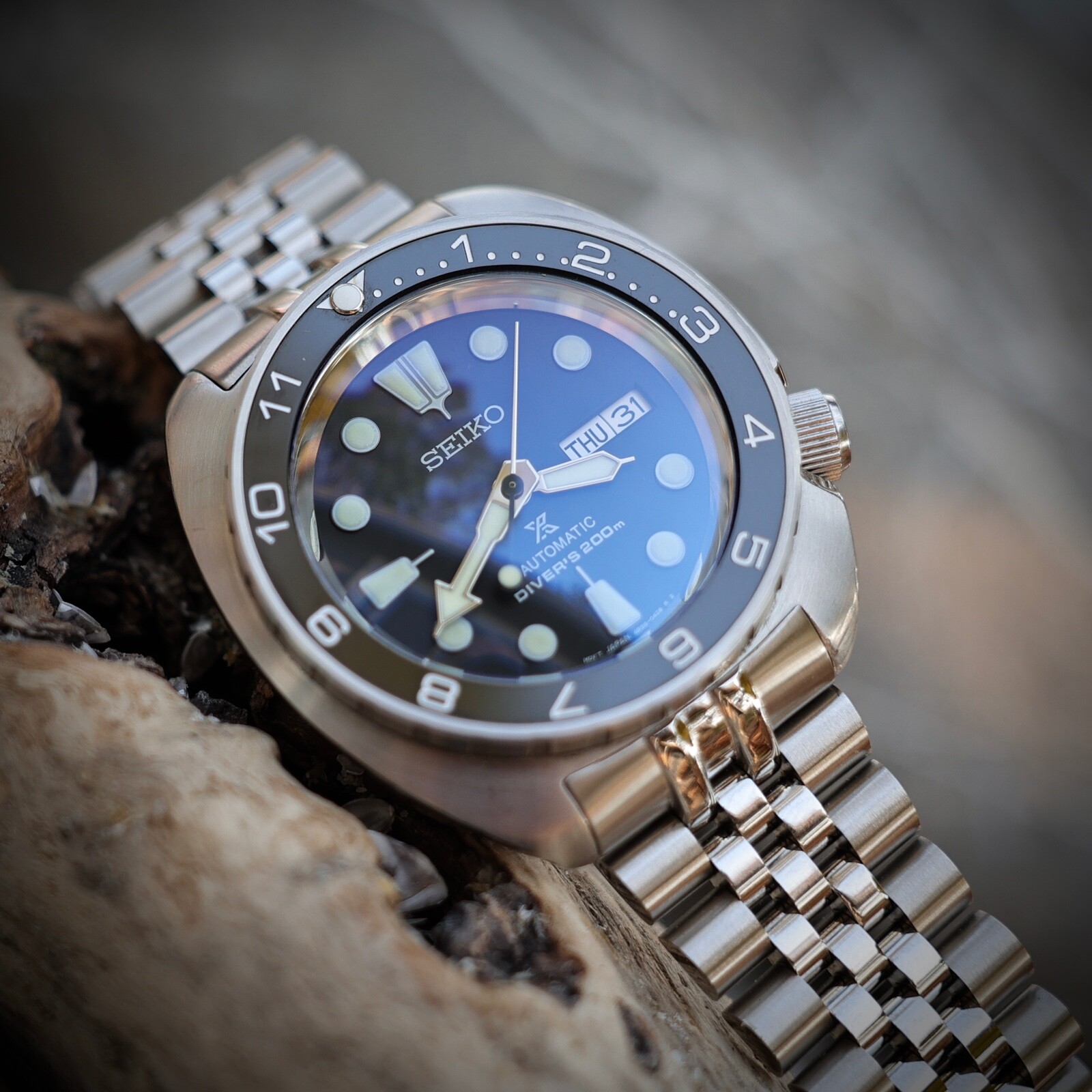 “Marathon” Bezel for Seiko SRP Turtle 120 Click Unidirectional ~ US Seller