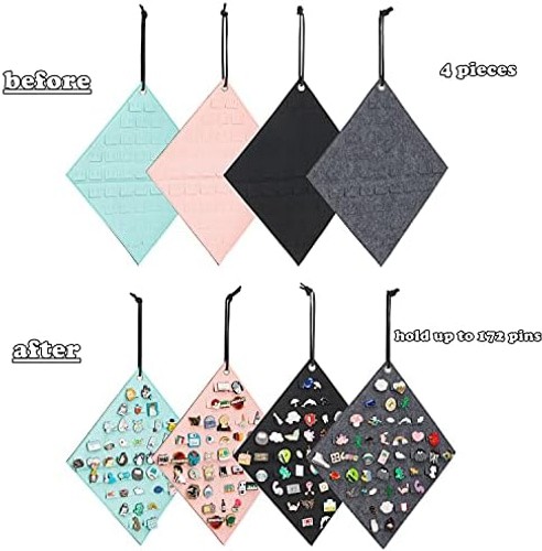 PACMAXI 4 Pieces Hanging Brooch Pin Storage Organizer Pin Brooch Holder | Wal…