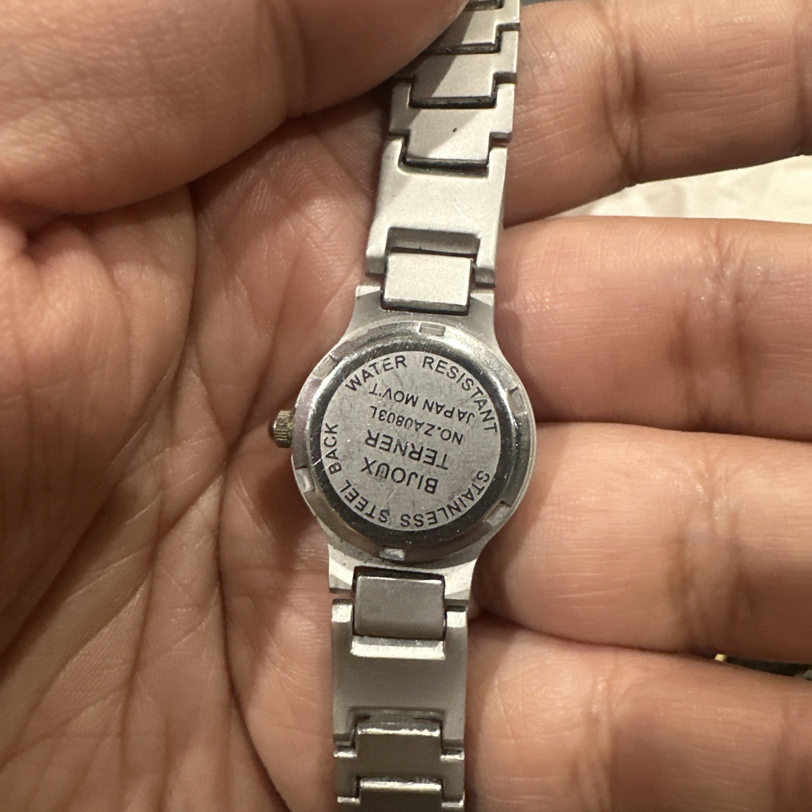 Working Bijoux Terner Women’s Silver Toned Bracelet Band Watch Analog Fit 7.5
