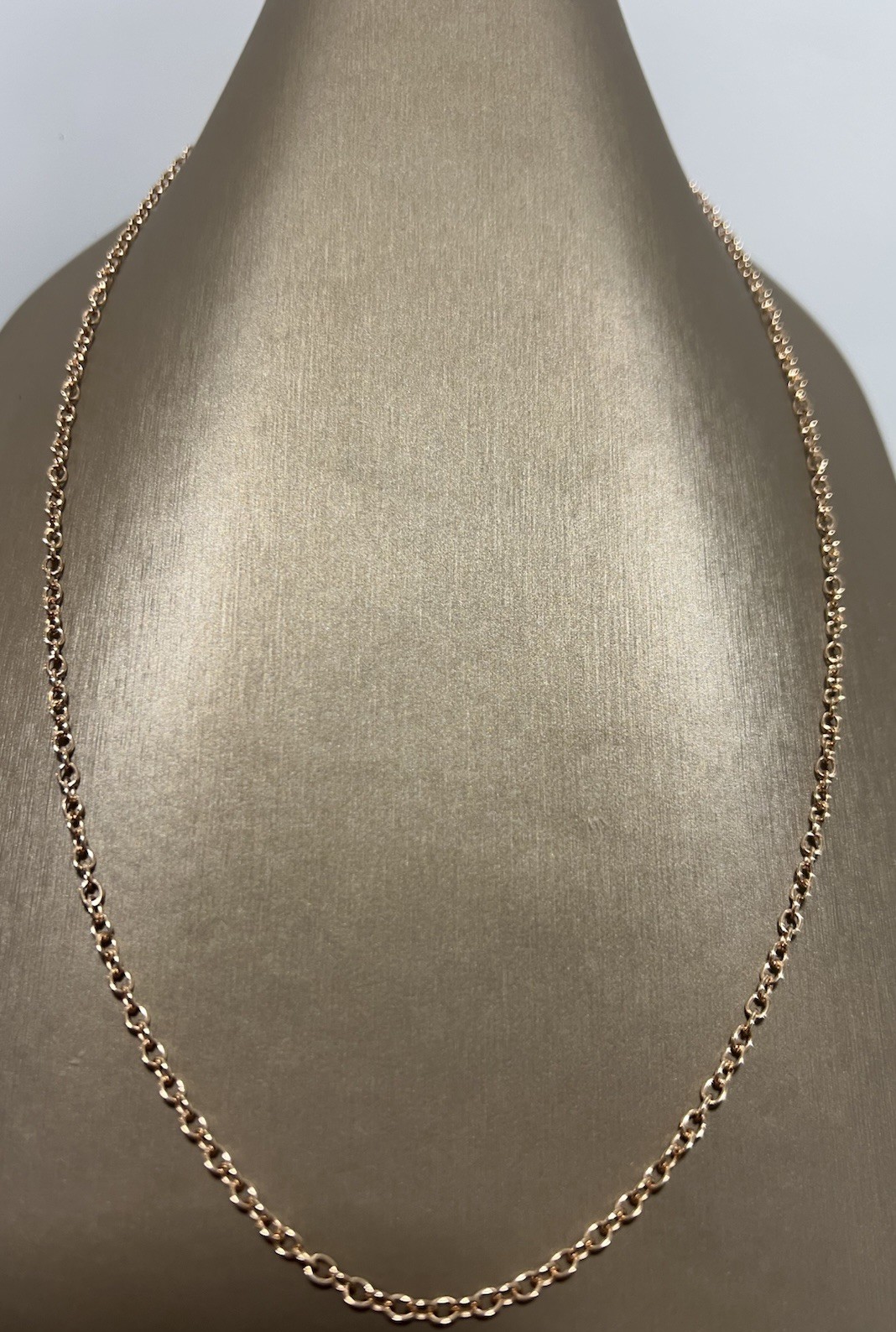 14K Rose Gold 3.25 mm Cable Oval Rolo Link Chain Necklace BRAND NEW!!!