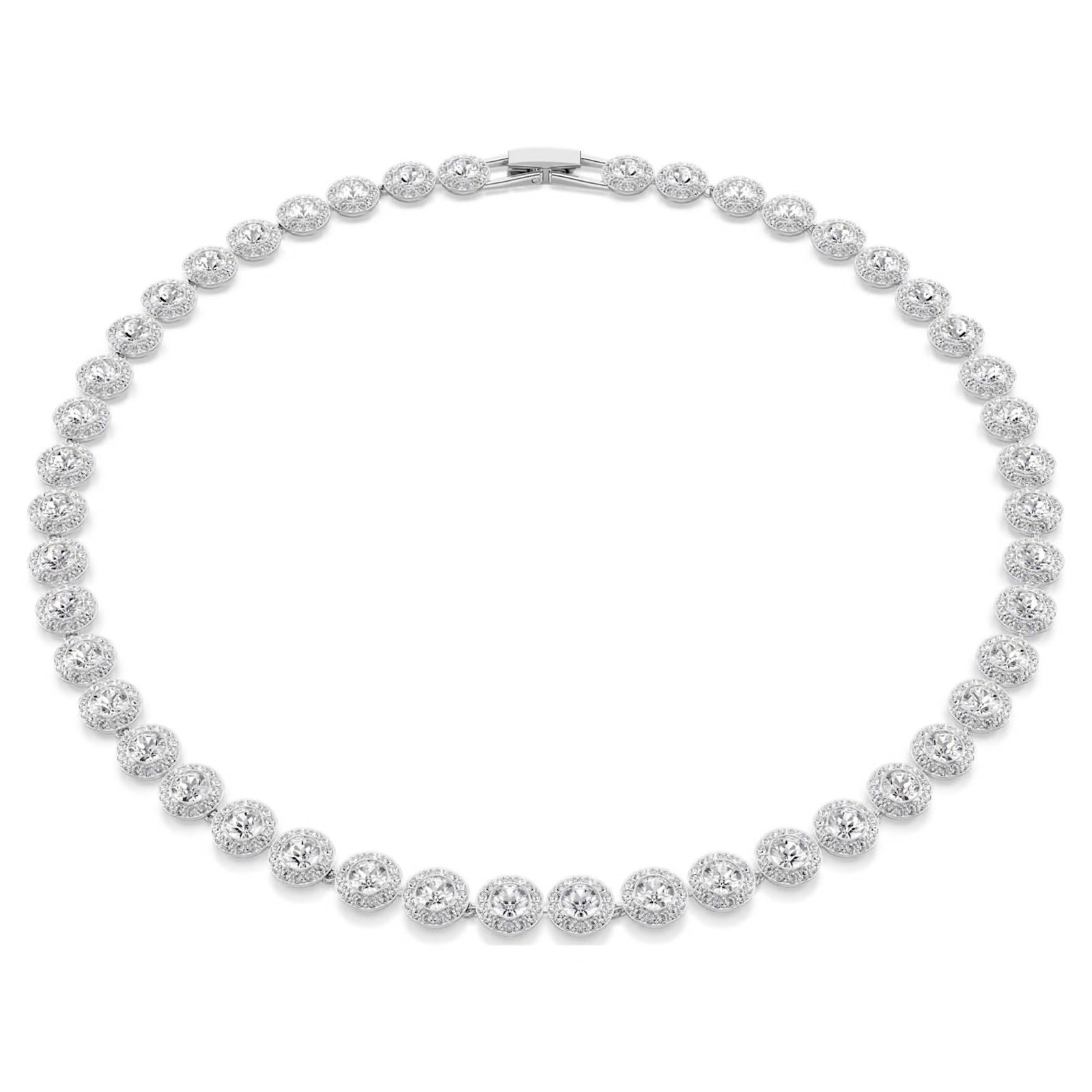 Swarovski Una Angelic 5117703 All-Around Crystal White Rhodium-Plated Necklace
