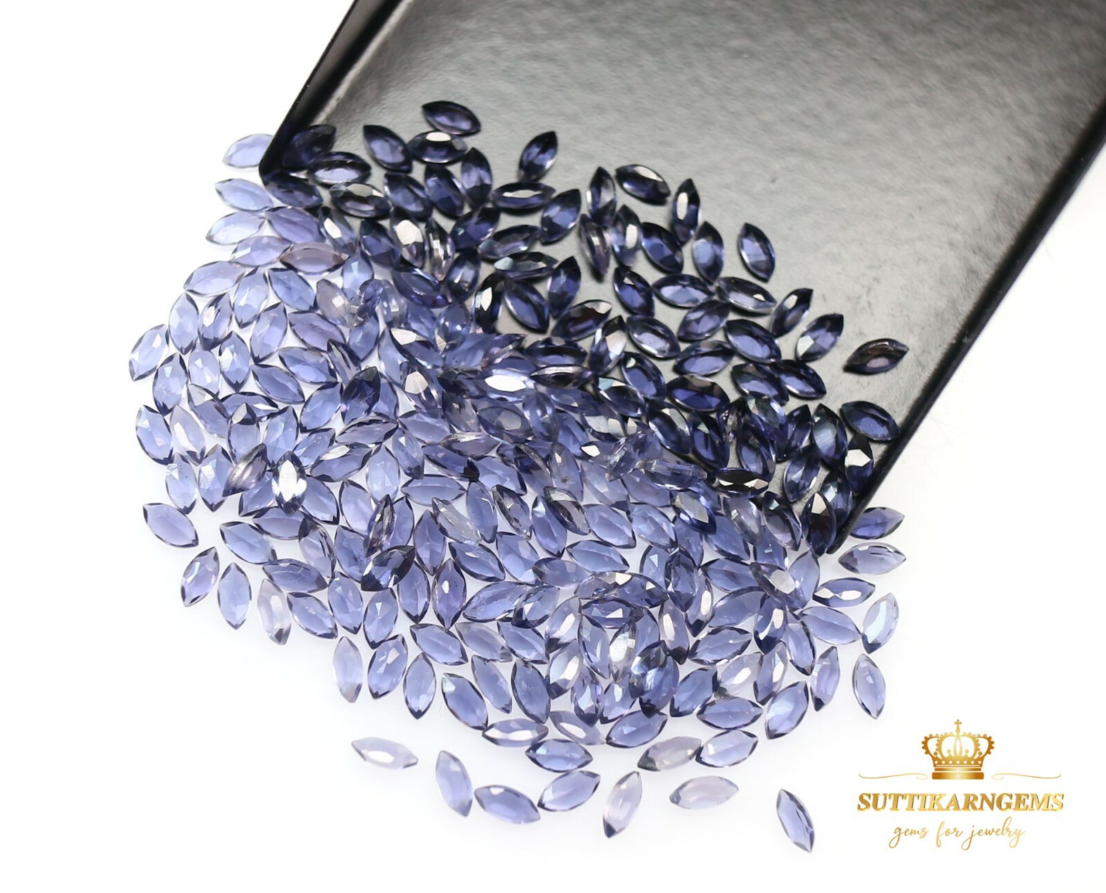 4×2 MM Natural Purple Iolite Marquise Cut Loose Gemstone Lot , Natural gemstones