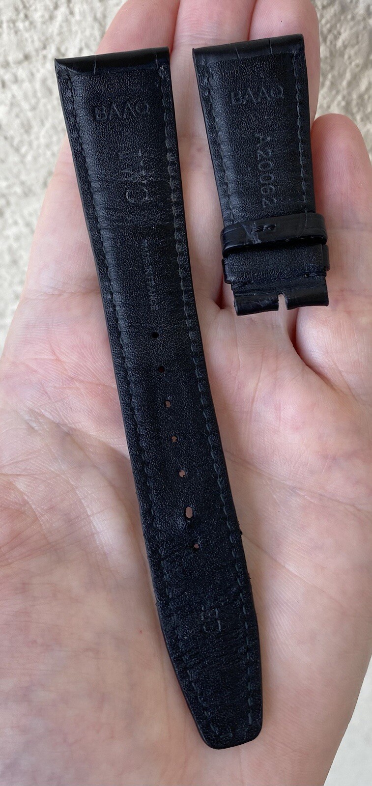 Authentic IWC 22mm x 18mm Black Alligator Watch Strap Band A20062 OEM