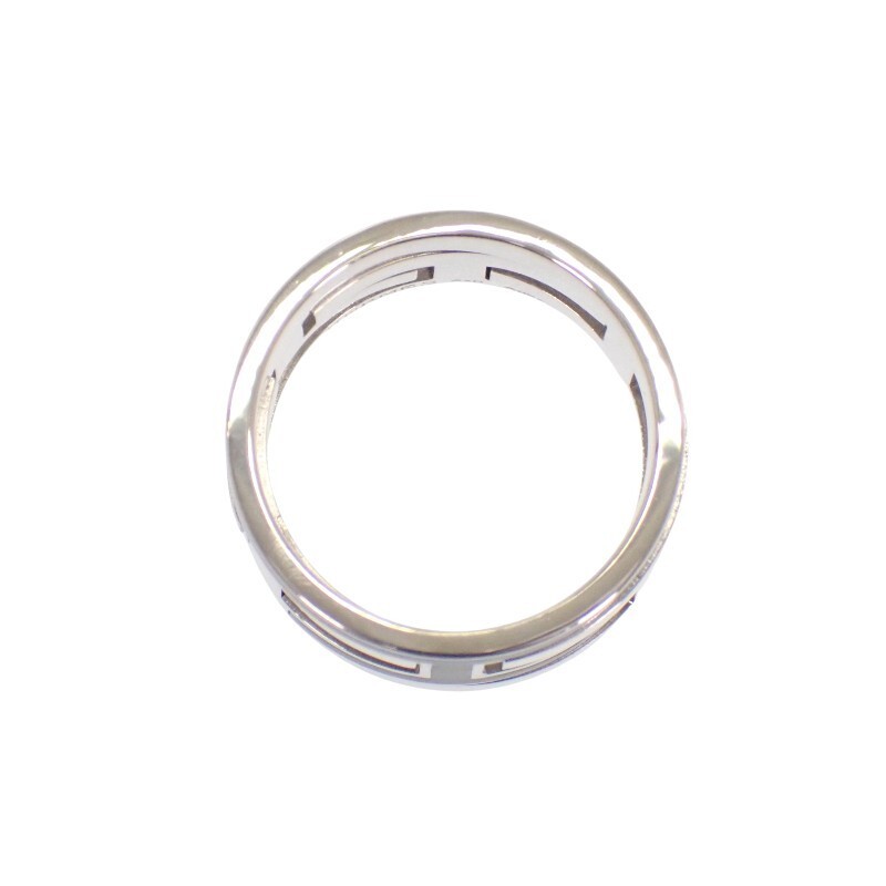 Hermes Move Ash Ring US6-6.25 Silver 925 Black #53 441604