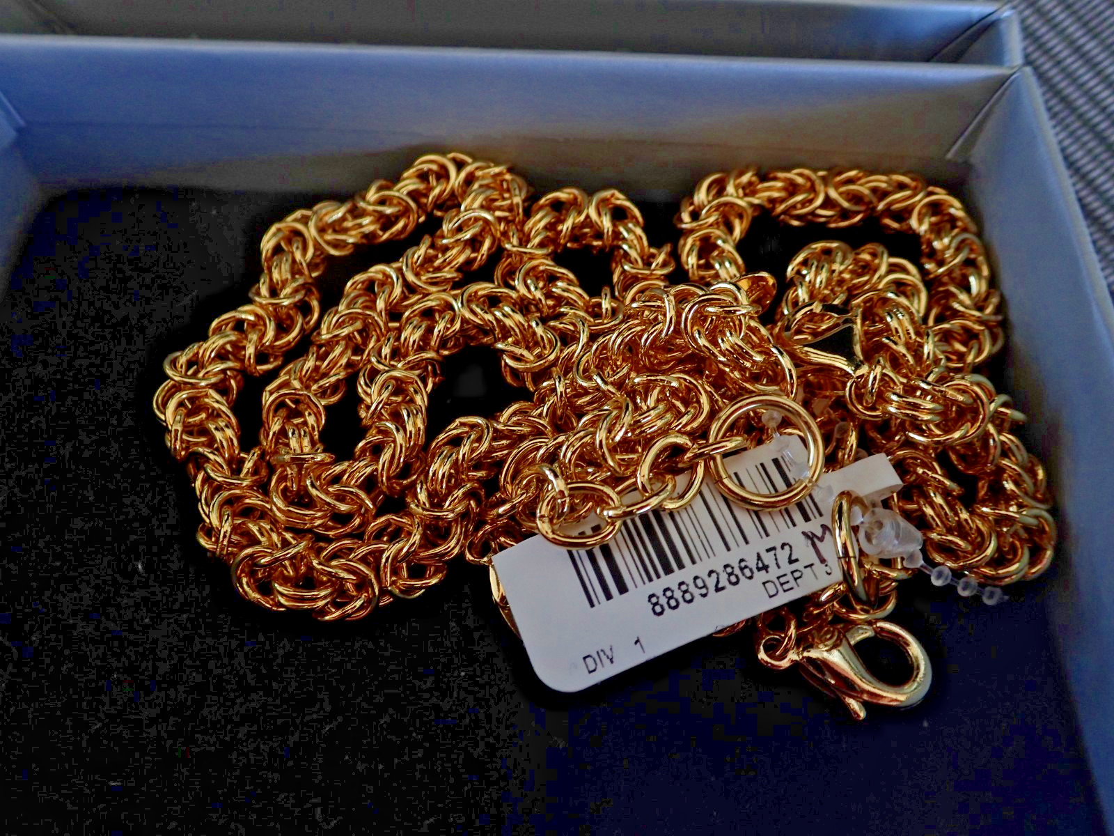 Bellezza 18k gold layrd Bronze Byzantine Necklace & Bracelet 2-piece Set 7″ 18″