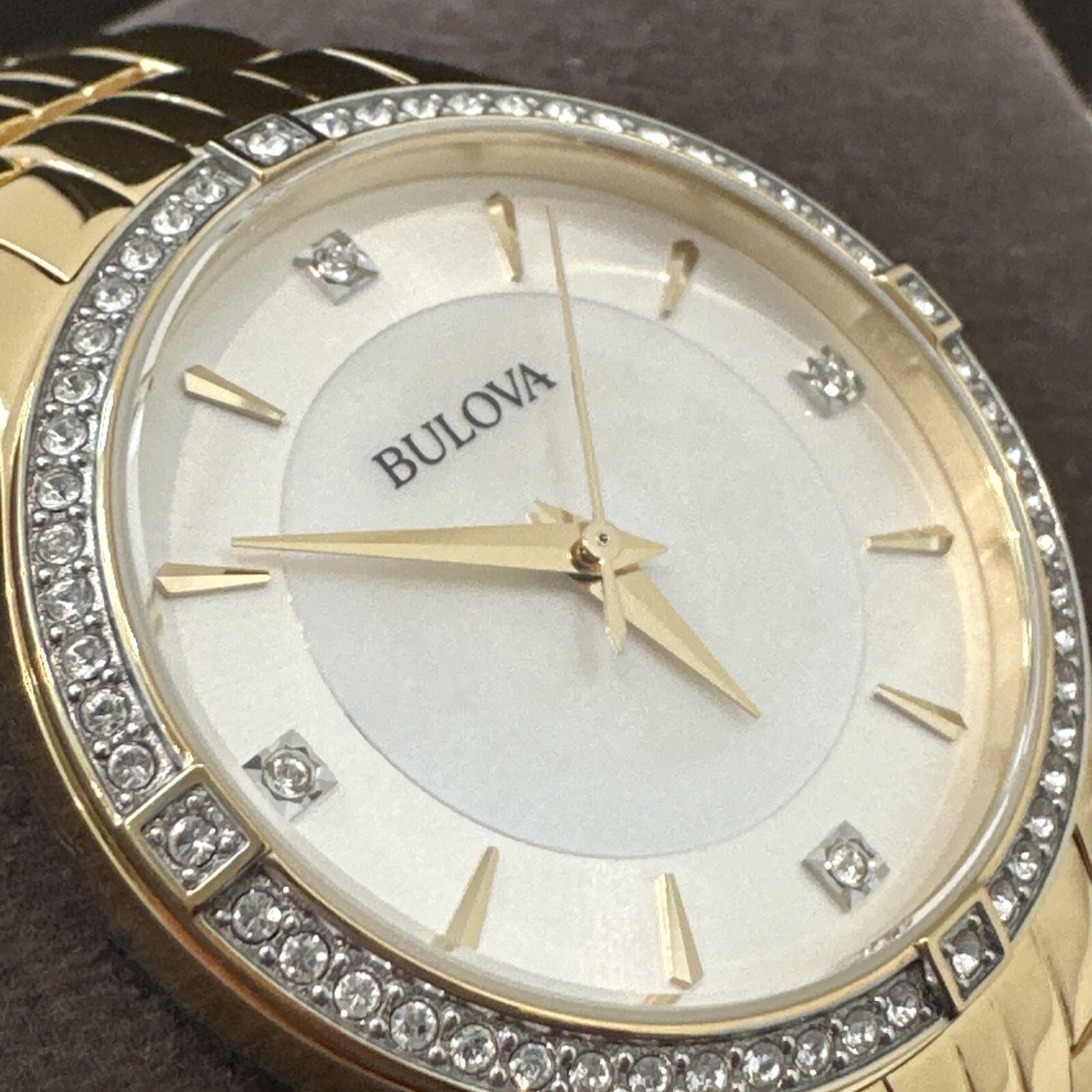 Bulova Women’s Quartz Gold-Tone Watch 32mm 98L274 MSRP $375