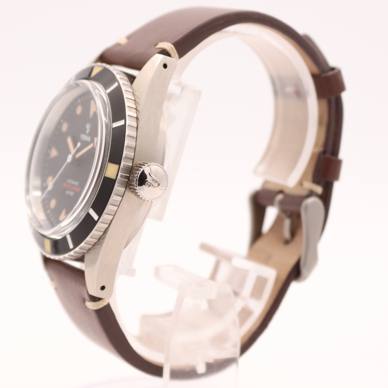 38mm Yema Pearldiver Black Dial Men’s Automatic Wristwatch France Steel YCL1-MR