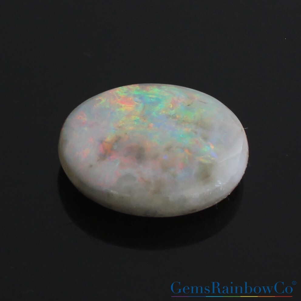 Australian opal with intense fire, Multi colour Loose Gemstone 10 ct, Oval Shape