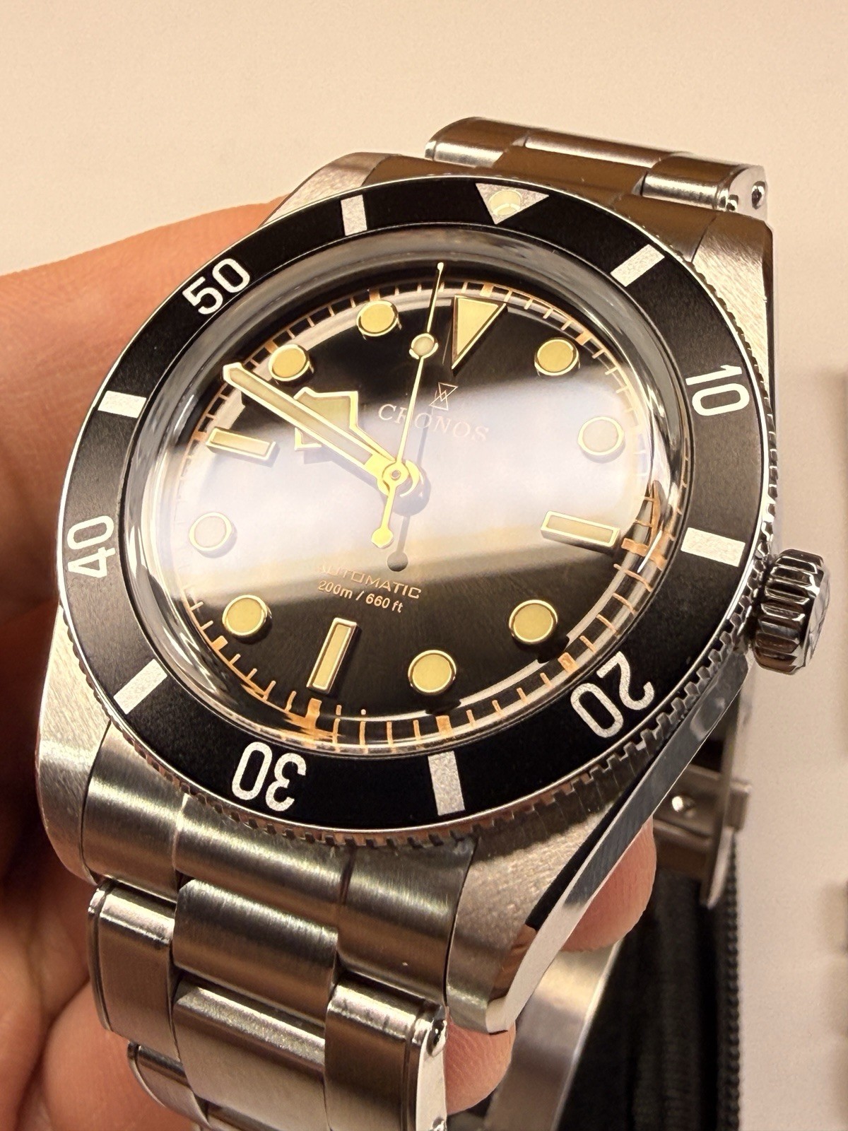 Cronos 37mm PT5000 Vintage Diver Watch L6033 – USA SELLER