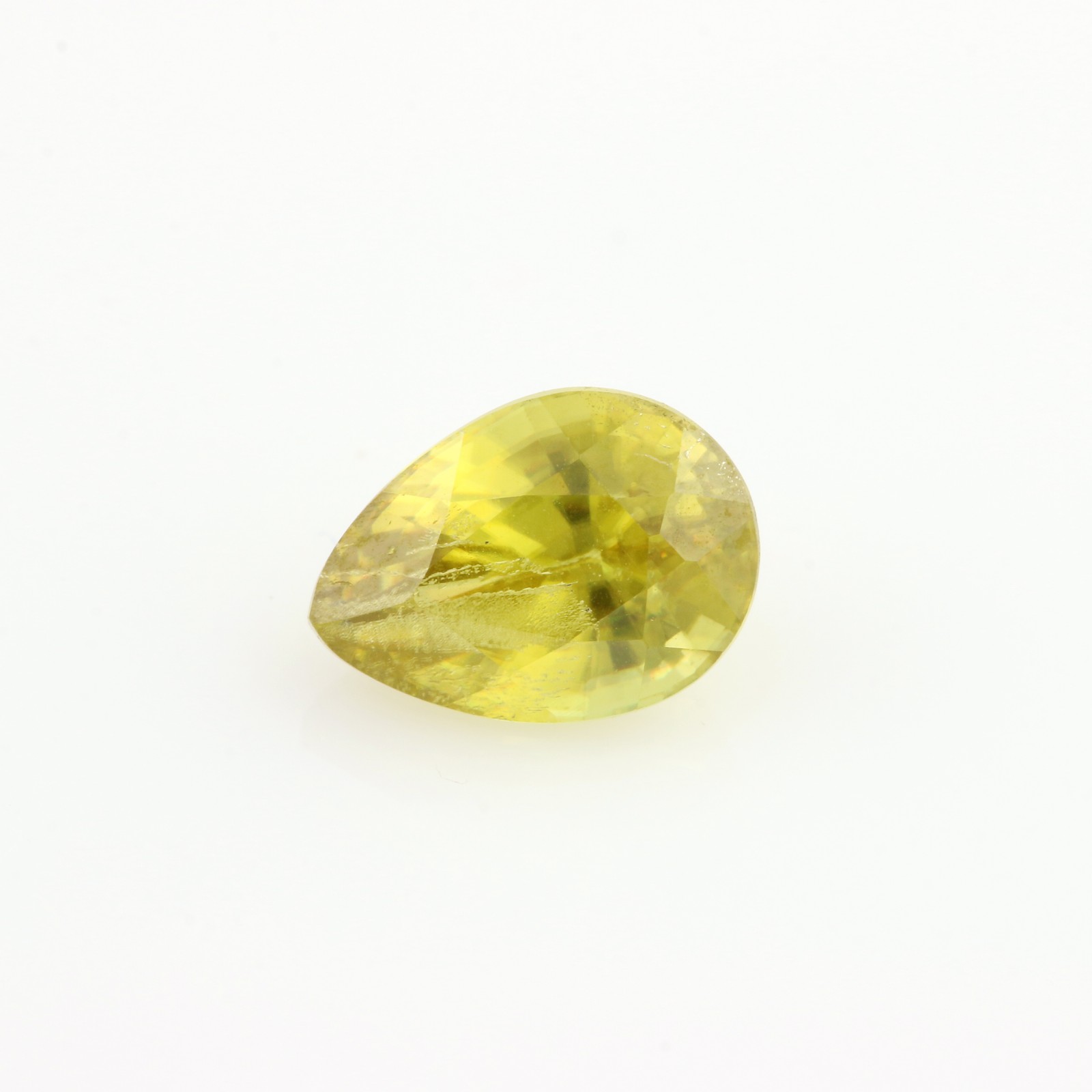 1.05ct Loose Sphene Gemstone – Genuine Pear Yellow 7.36mm x 5.33mm