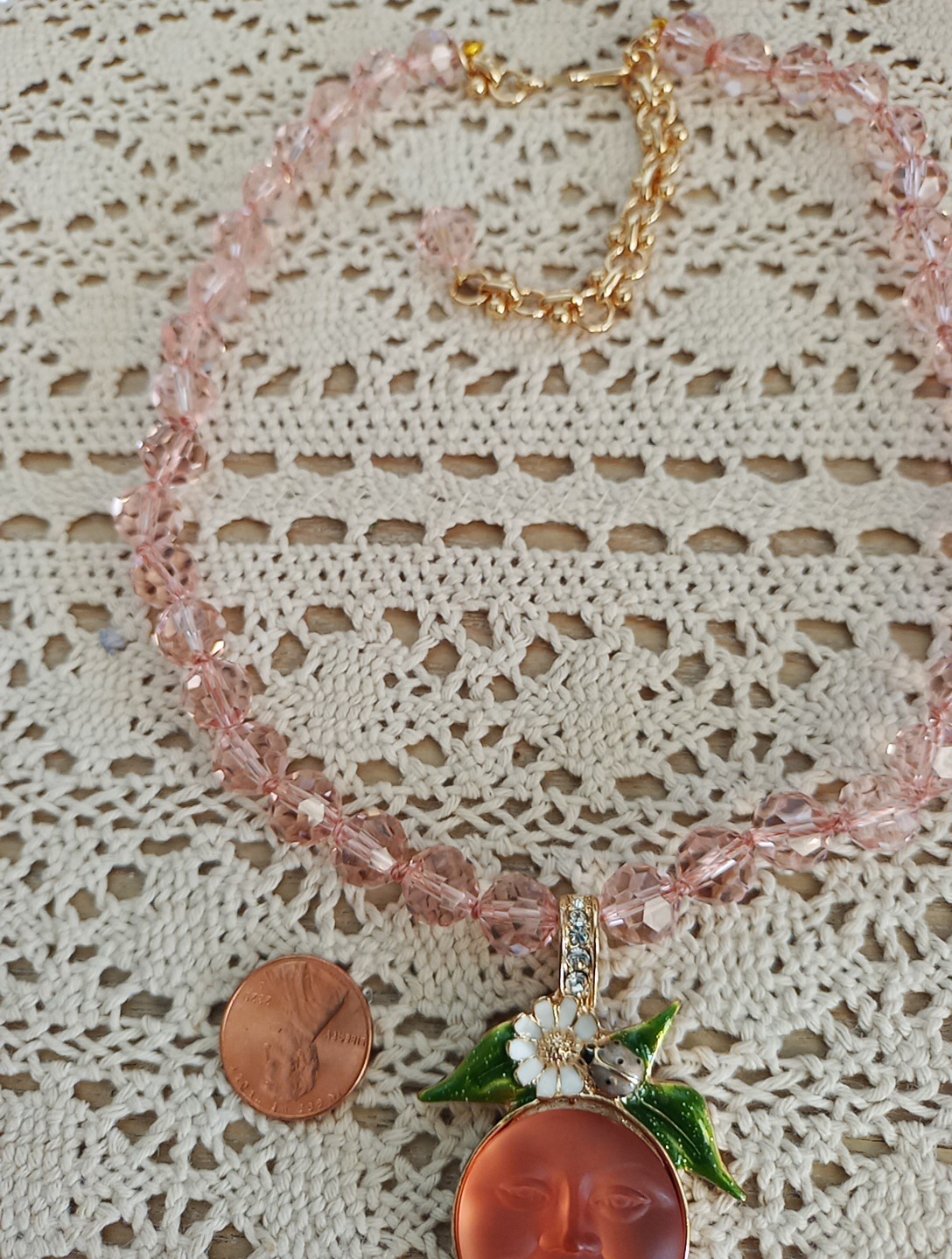 Kirks Folly Venus Mystic Moon Shadow Ladybug Moon Necklace