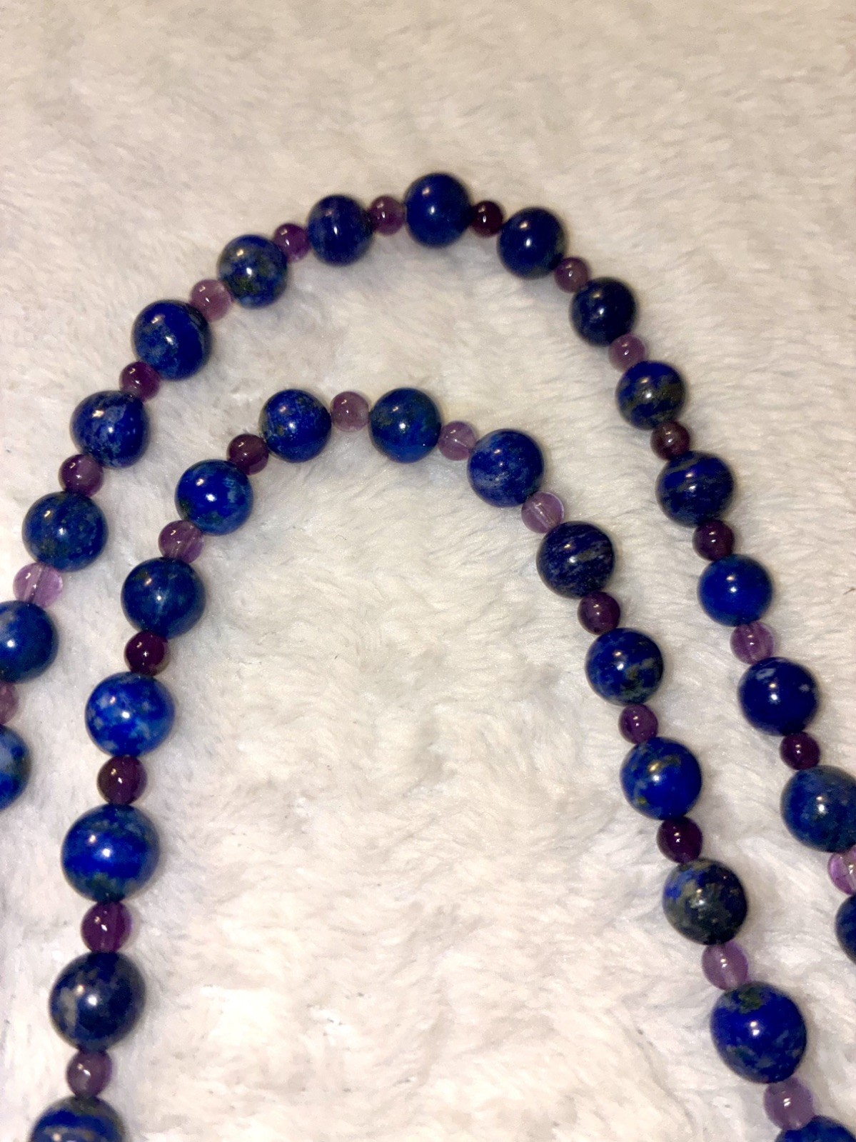 Jay King DTR Lapis Lazuli Beaded Necklace Sterling Silver 925 Mine Finds 35.5”