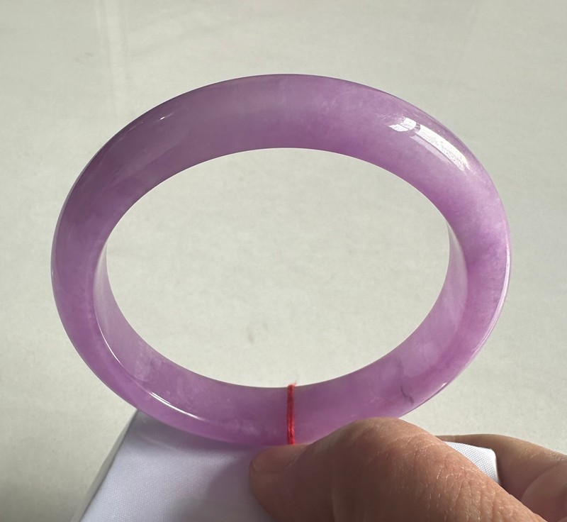 Natural Grade AAA Ice Lilac Lavender Burmese Jade jadeite bracelet bangle 61MM