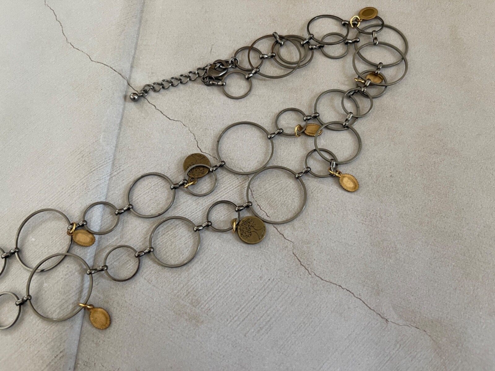 Artisan Crafted Brass Ethiopian Coptic Cross Statement Necklace is NWOT!