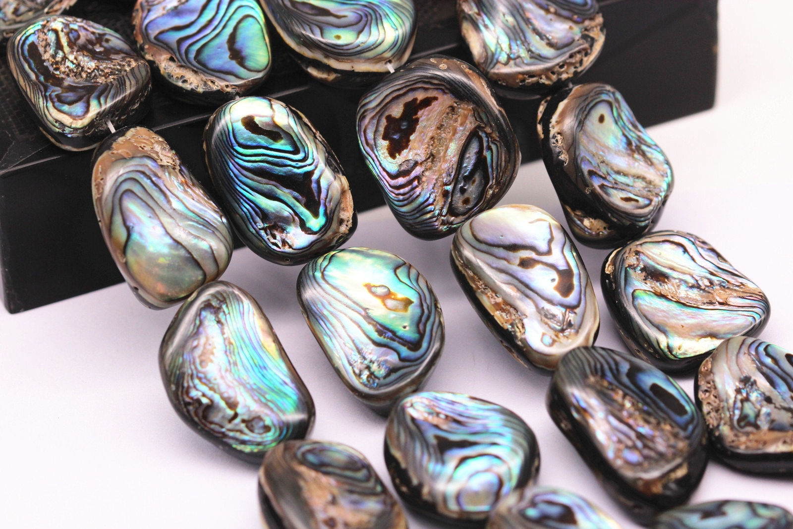Abalone Irregular Rectangle Shape Beads 15x20mm 18x25mm 20x30mm 15.5″ Strand