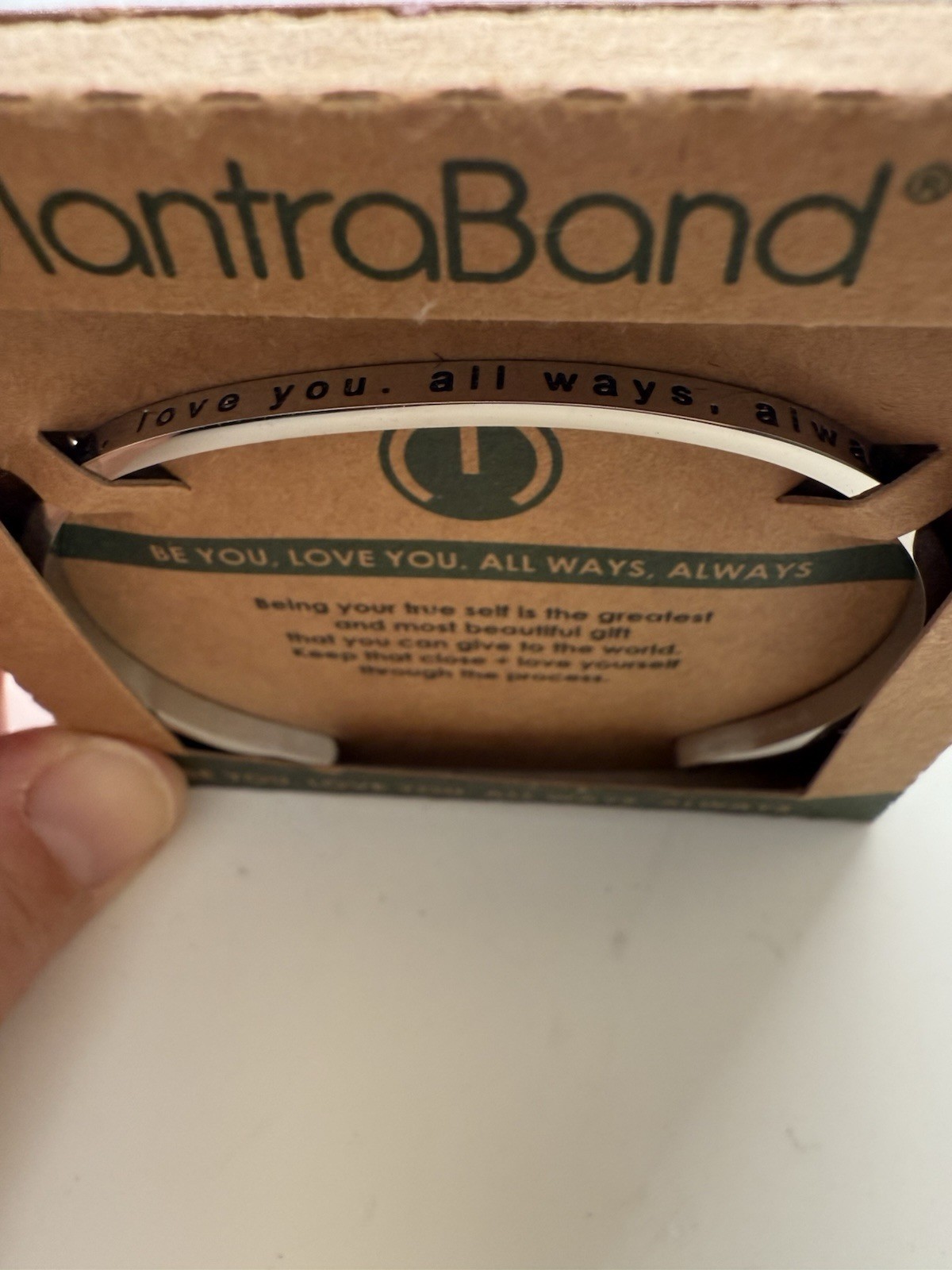 MantraBand Silver “Be you Love You All Ways Always” Bracelet NEW