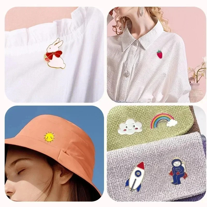 10-100Pcs Enamel Badges Pins Brooches Cute Cartoon Brooches for Child and Women
