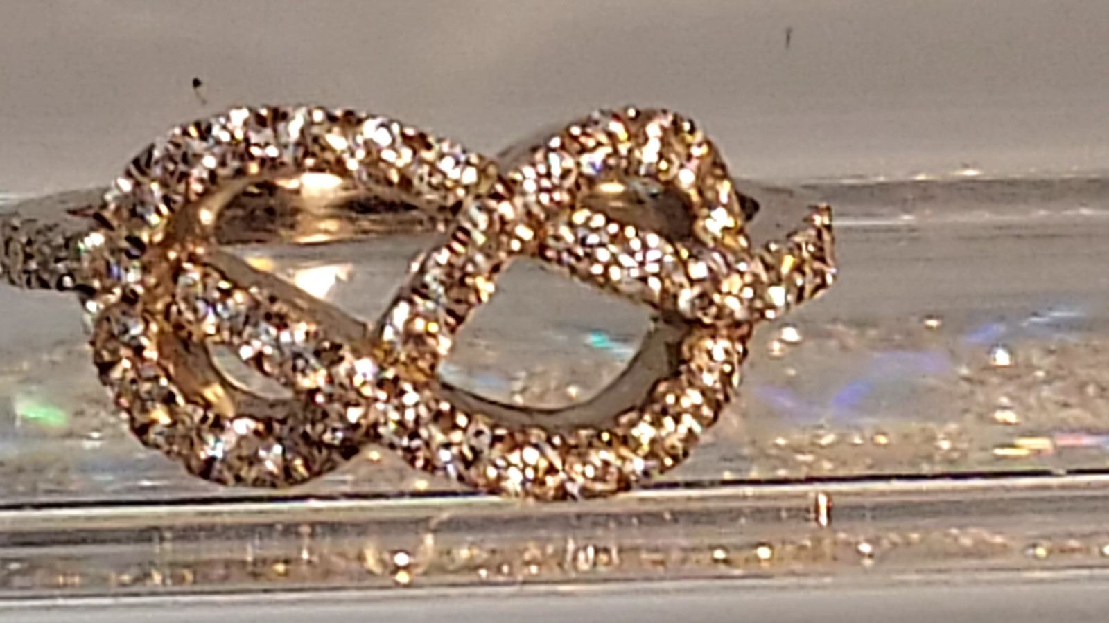 Signed SIL~**MOISSANITE BRAID BAND RING**~Sterling Silver~925~SIZE 5 1/2~3 Grams