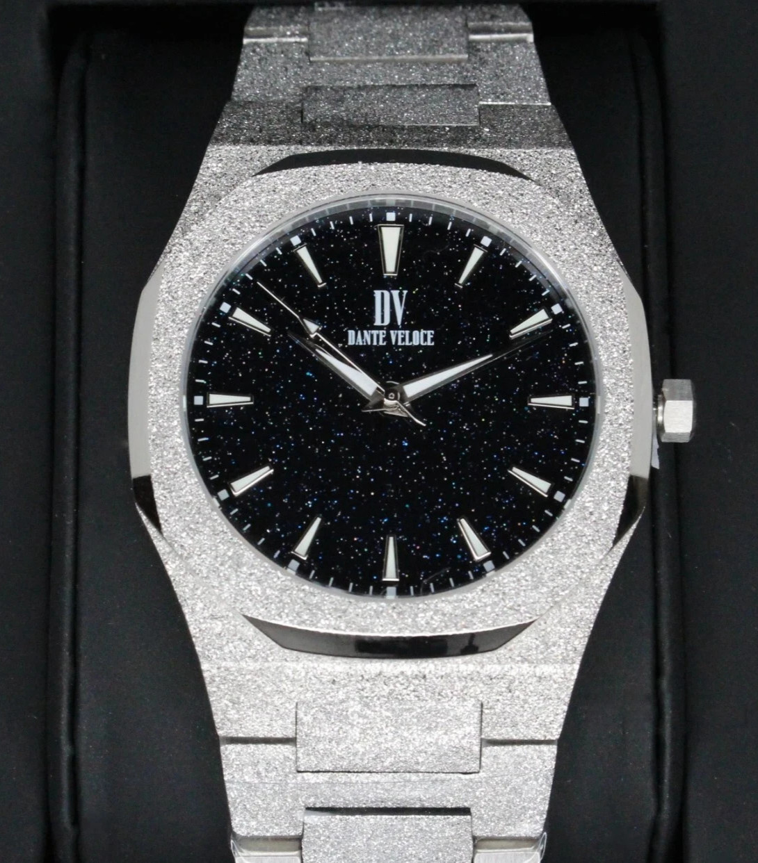 DANTE VELOCE Starlight Frosted SILVER Ice Out Icy Diamond Watch paul rich NEW !