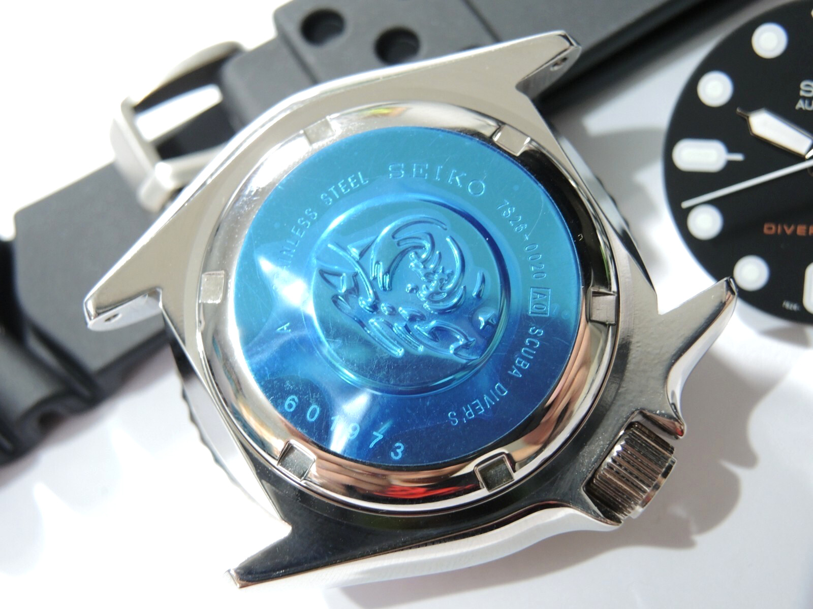 NEW STAINLESS PEPSI CASE,CROWN,DIAL,HANDS,STRAP LARGE DIVERS SKX007 (7S26-0020)