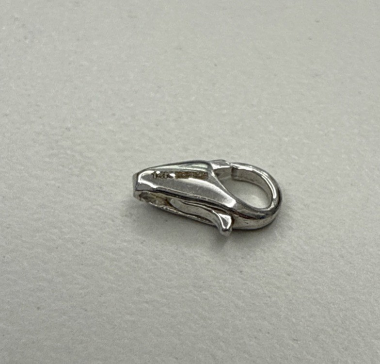 Effy BH 14k White Gold Pear Shape Lobster Fish Lock 10 mm Clasp Finding