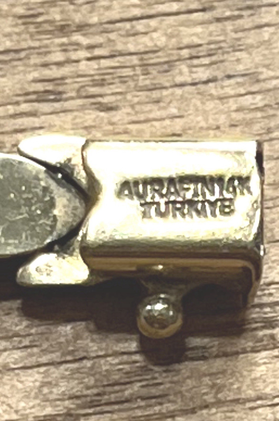 Vintage Turkish 14K Solid Gold Aurafin XO Hugs & Kisses Link Bracelet 7.5”, 8.9g