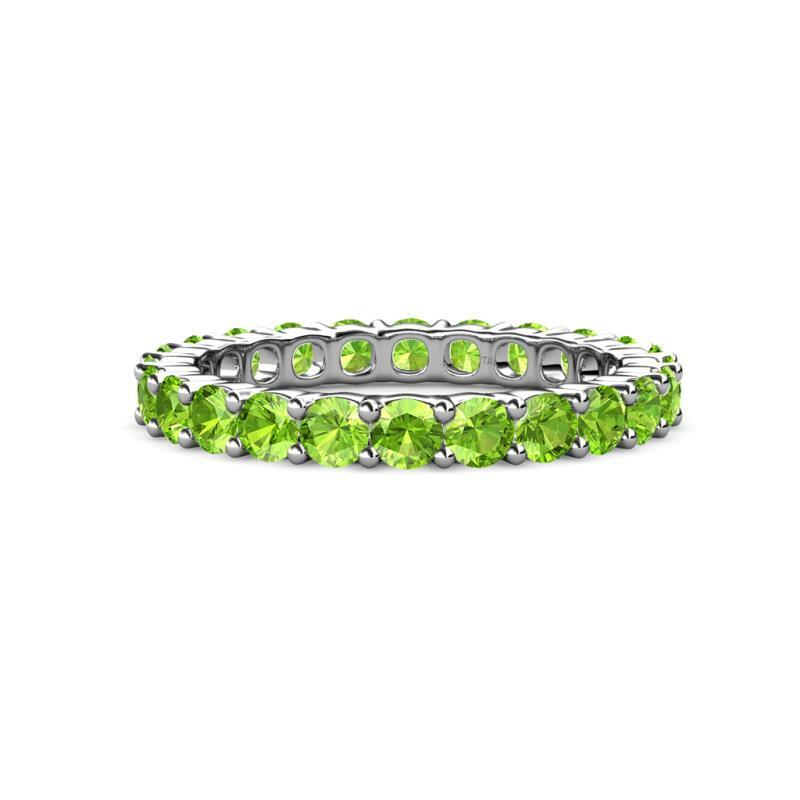 TriJewels Peridot Common Prong Women Eternity Ring 14K Gold JP:173469