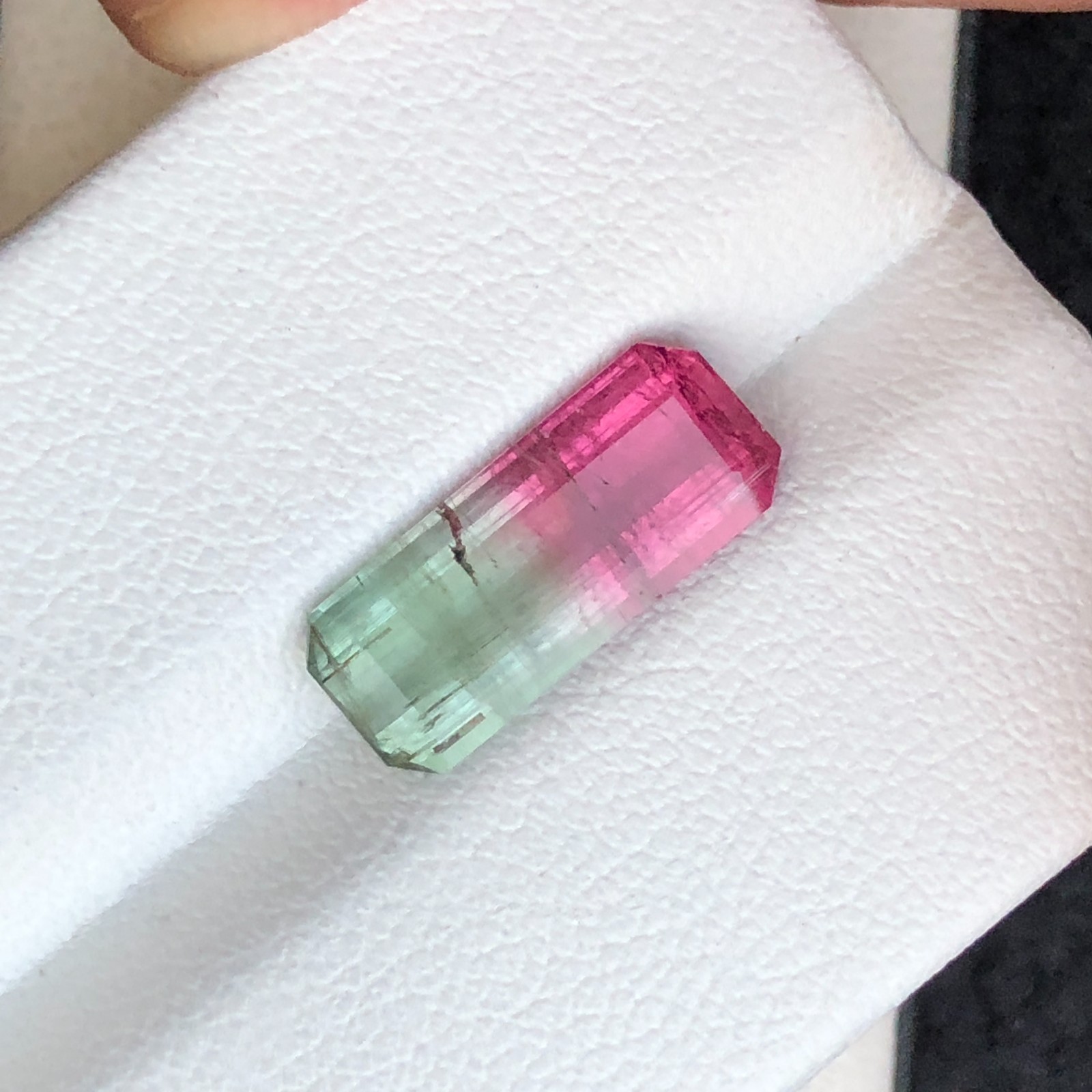 2.80 Ct Natural Bi-color watermelon Tourmaline loose Gemstone From Afghanistan