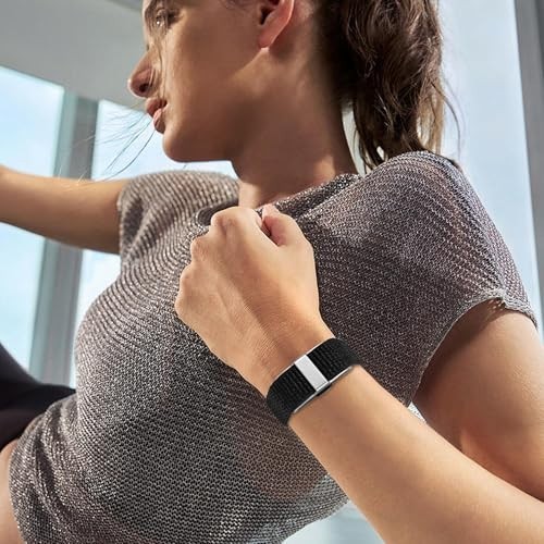 6 Pack Nylon Loop Wristband Compatible with Hume Band Replacement, Hook and Loop