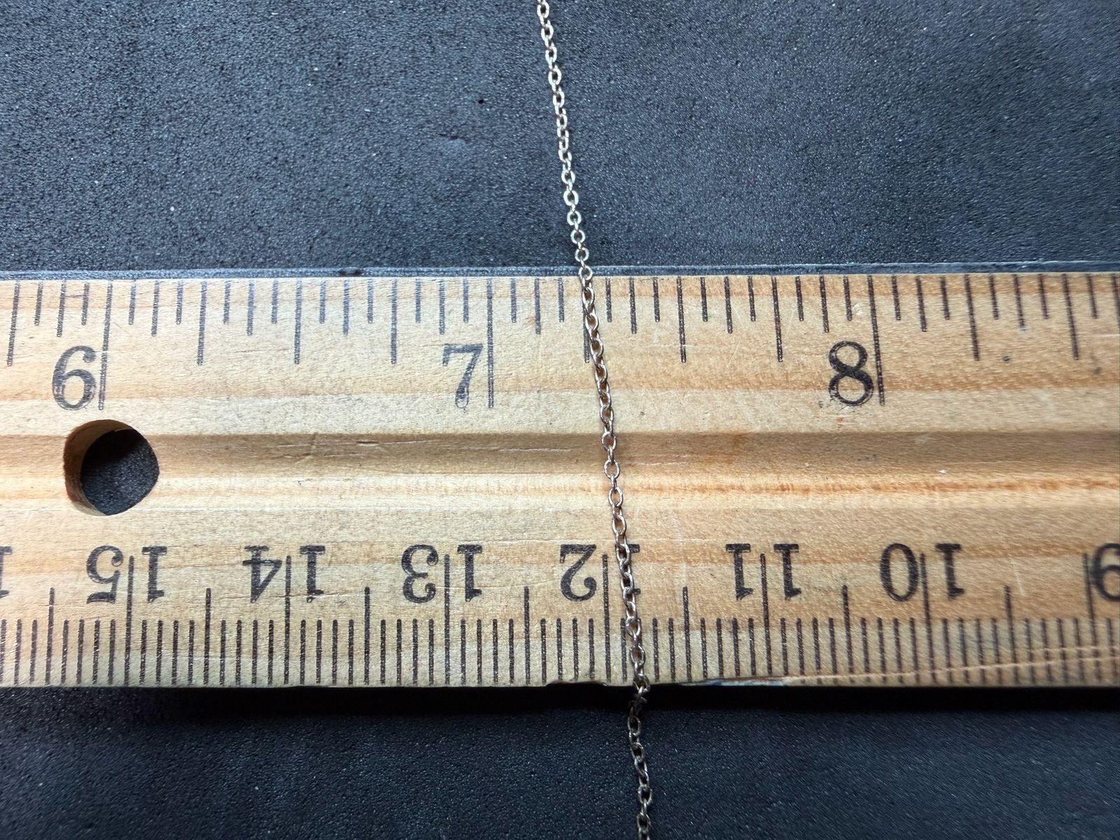 1.64g Vintage Sterling Silver 925 Beaded Bar Chain Necklace Adjustable 18 in M