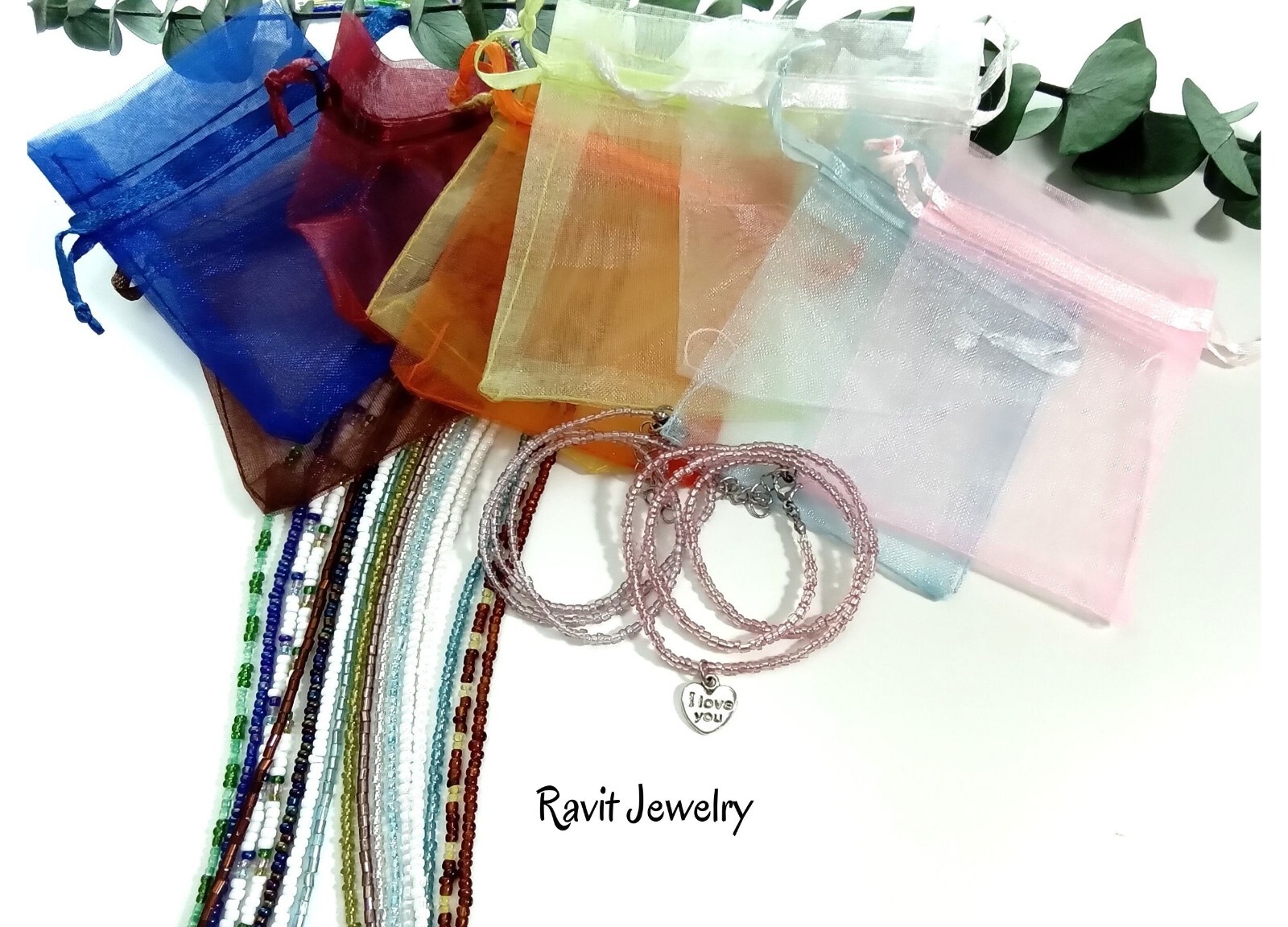 Dainty Small 2mm Glass Seed Beads Beaded Necklace With Pendant To Choose Jewlery