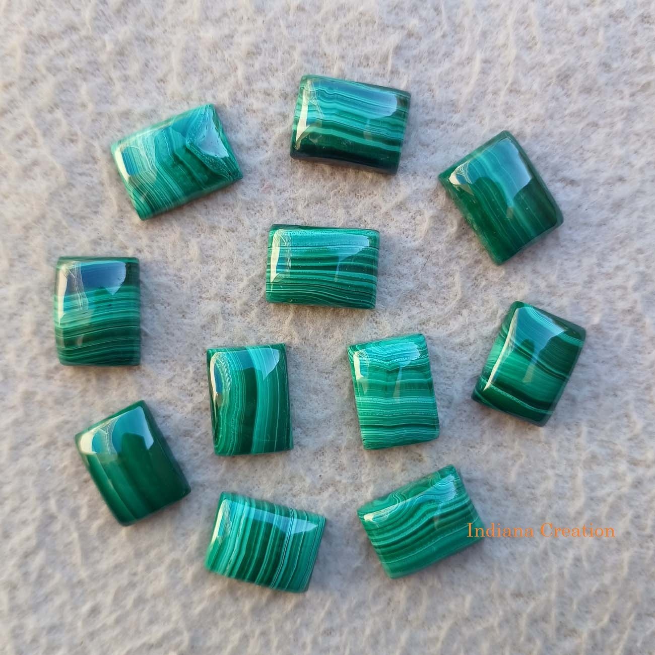 Natural Malachite Rectangle Cabochon 6x8mm To 20x25mm Loose Gemstone