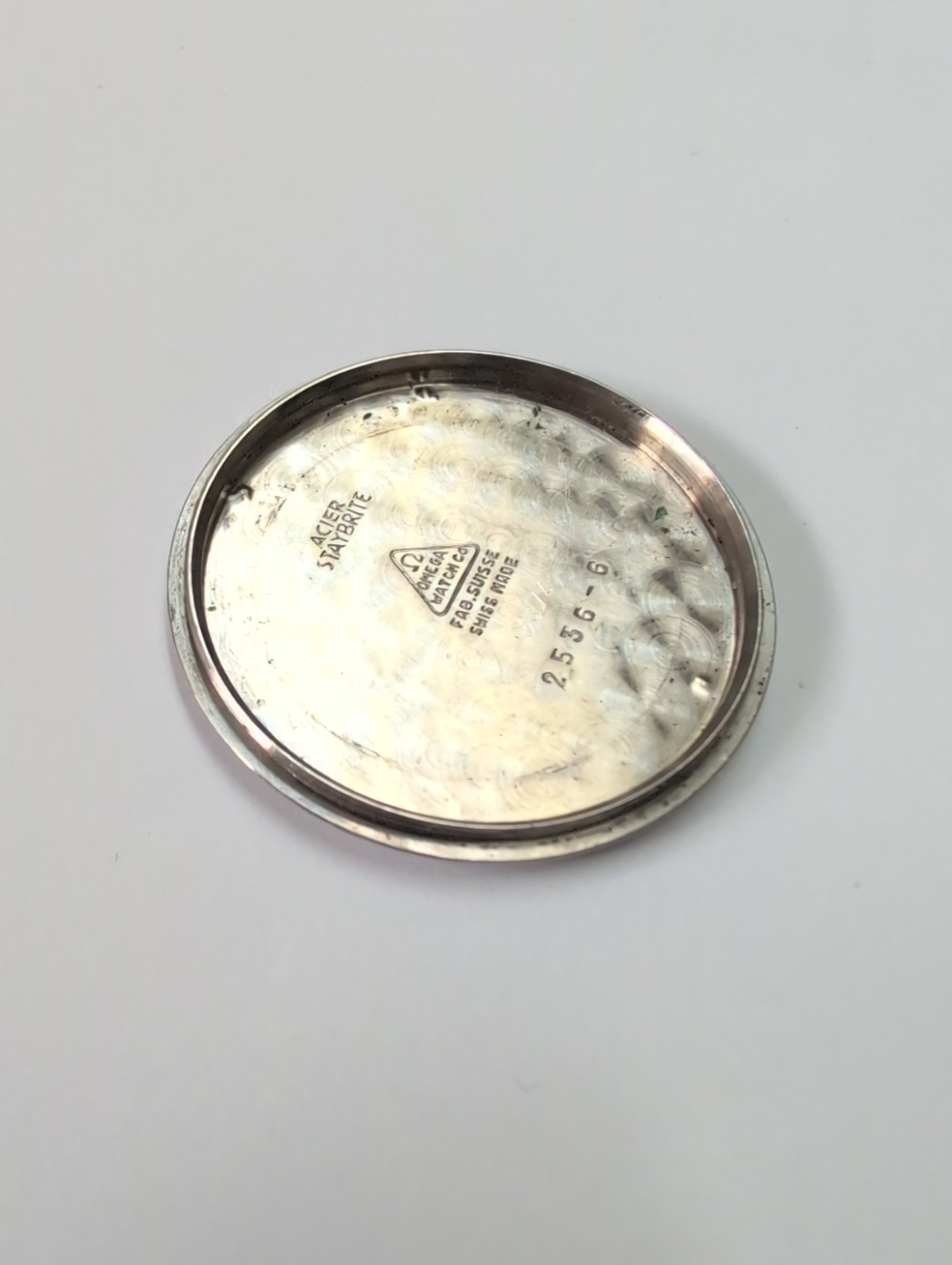 Used Omega Watch Caseback 2536-6 Stainless Steel Screw Down