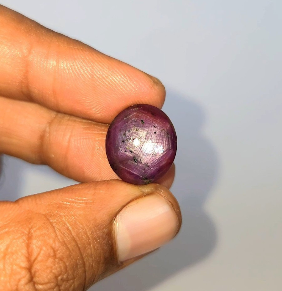 Natural Star Ruby Cabochon 22.65 ct Red Oval untreated loose gemstone