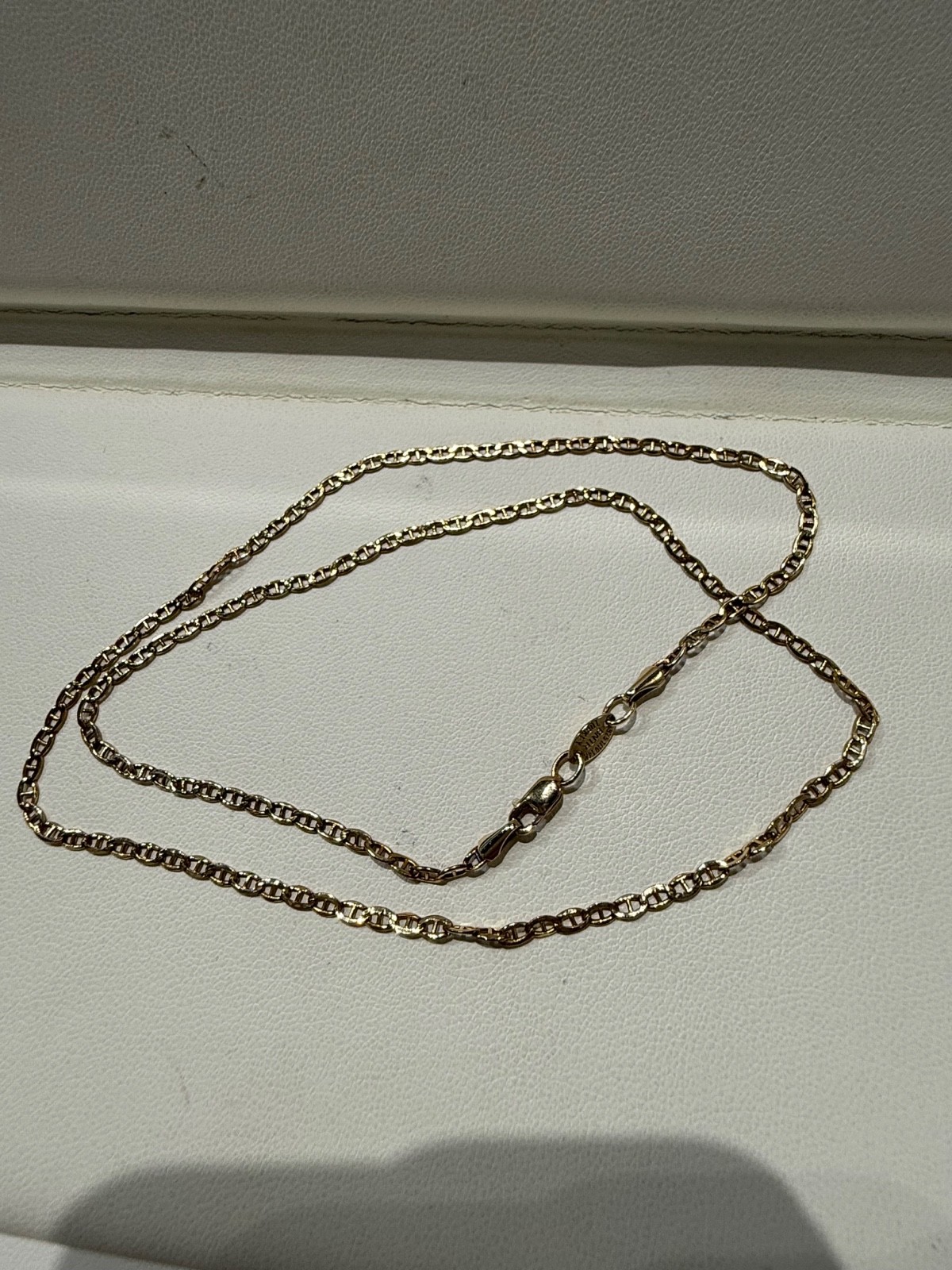 925 1/10 14 Kt mariner link Necklace