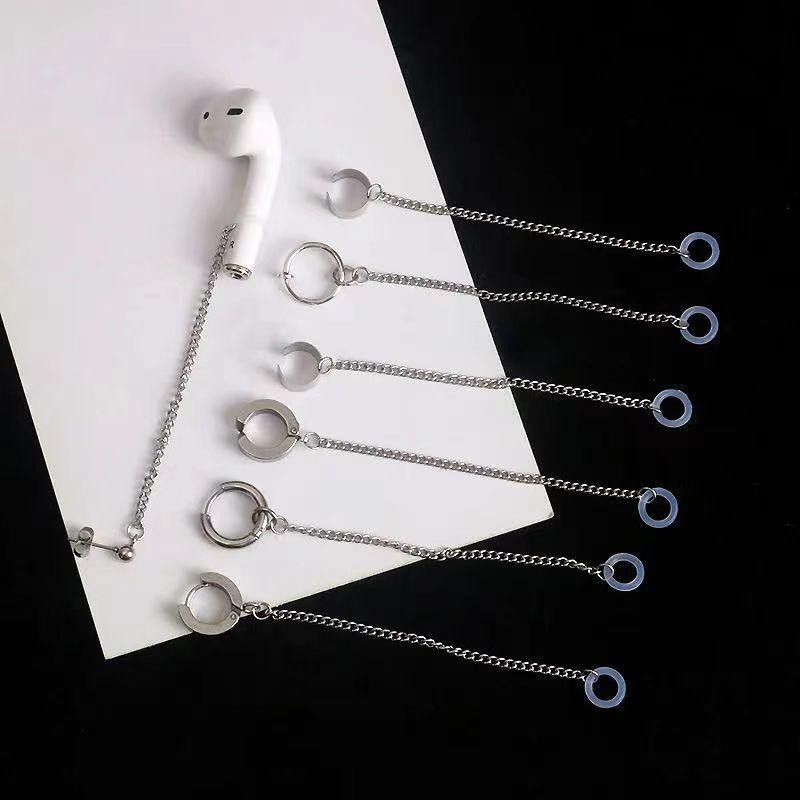Universal Anti-Loss Ear Hooks for Wireless Earbuds,Ear Clip & Chain for Sports