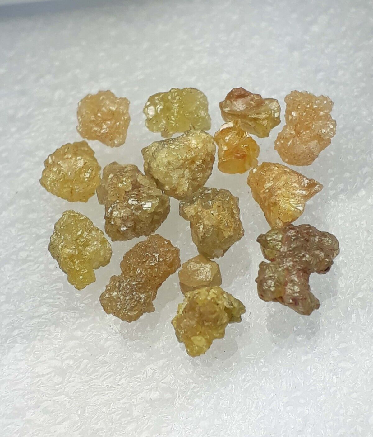 13.21 Ct, 15 Pcs Natural Orange Rough Diamonds,Uncut Diamond Lot,Raw Rough Stone