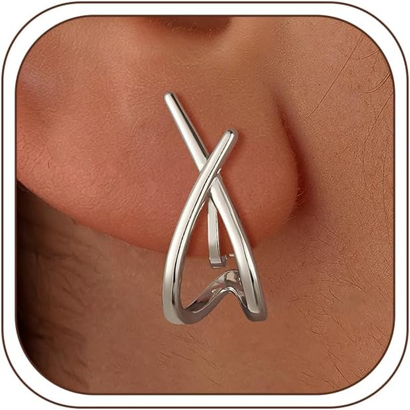 14K Gold/Sterling Silver Clip-On Earrings for Women – Hypoallergenic Minimalist