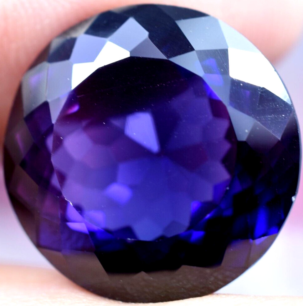 RARE Natural Purple-Blue Tanzanite 27.50 CT IF Certified Flawless Loose Gemstone