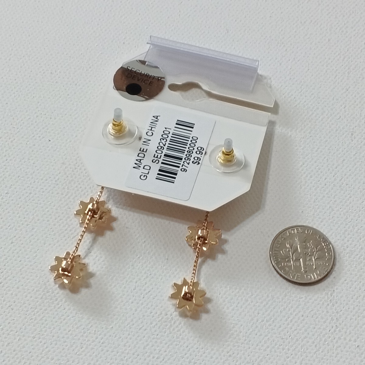NWOT BKE Dangle earrings Floral stud Brass Plated Gold Fashion Jewelry